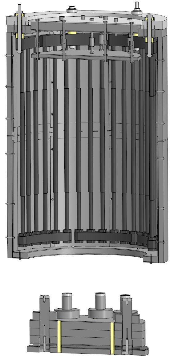 Теплоизоляционная камера печи для вакуумной термообработки вертикального типа ULVAC